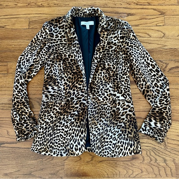 Libby Edelman Velvet Leopard Print Blazer Jacket Women’s XS - Picture 4 of 8